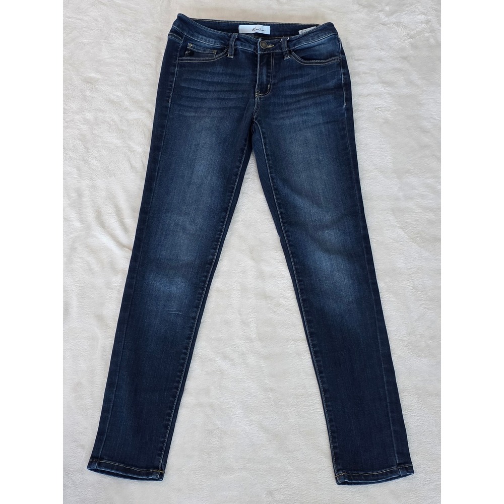 KanCan Jeans Womens Size 5 26 Mid‎ Rise Skinny Dark Wash Denim Pants